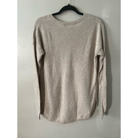 Madewell Oatmeal High Lo Sweater, M - Picture 2 of 4